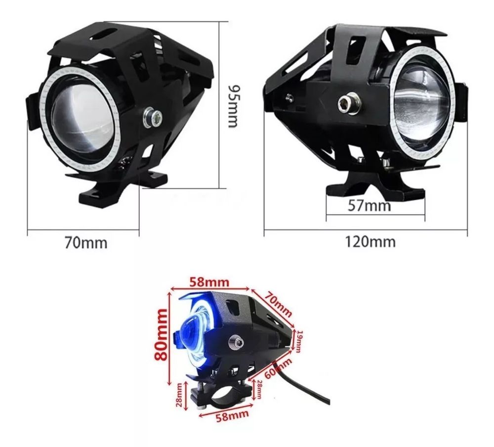 U7  led лед мото квадро фари  фари для мотоцикла лед ДХО