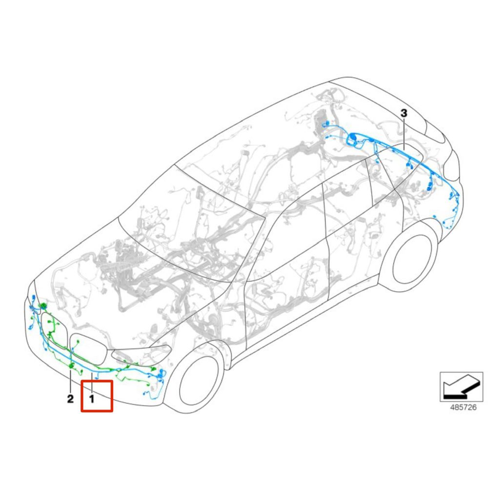 Проводка переднього бамперу/парктроніків BMW G01/G02 PDC F97/F98 коса