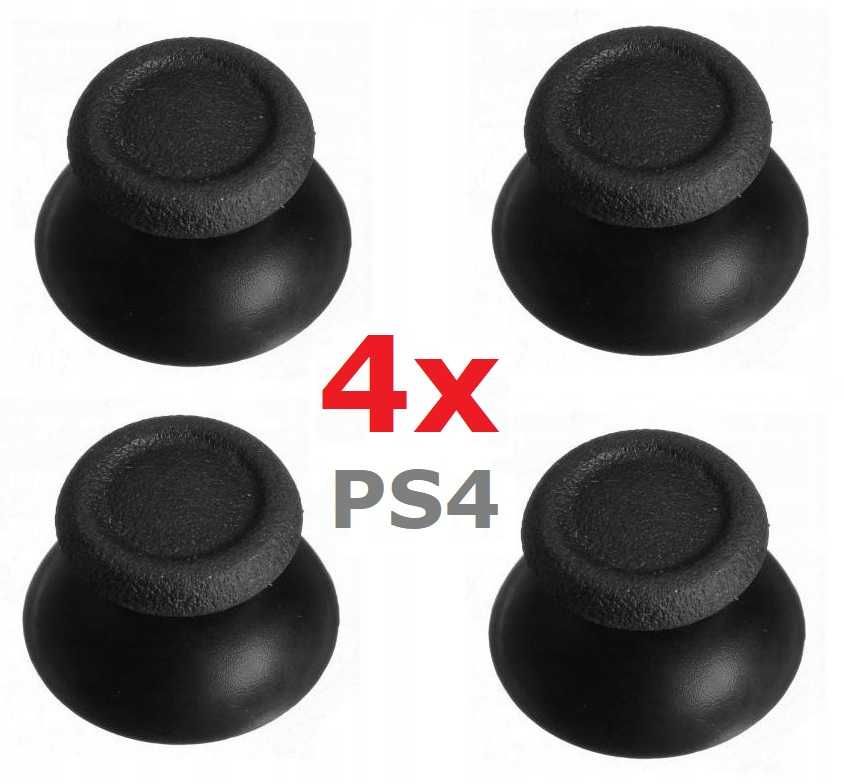 4x Czarny analog nakładka grzybek do pada PS4 * Serwis Wejherowo