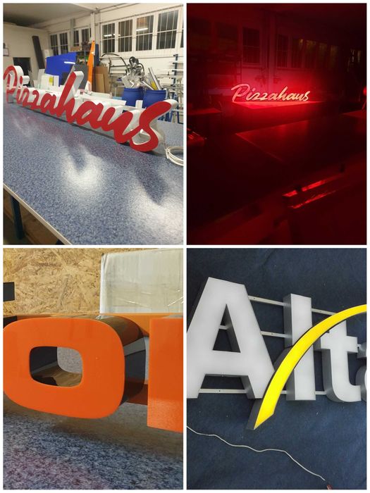 Kaseton reklamowy Litery 3D LED producent reklam Baner Logo Szyld