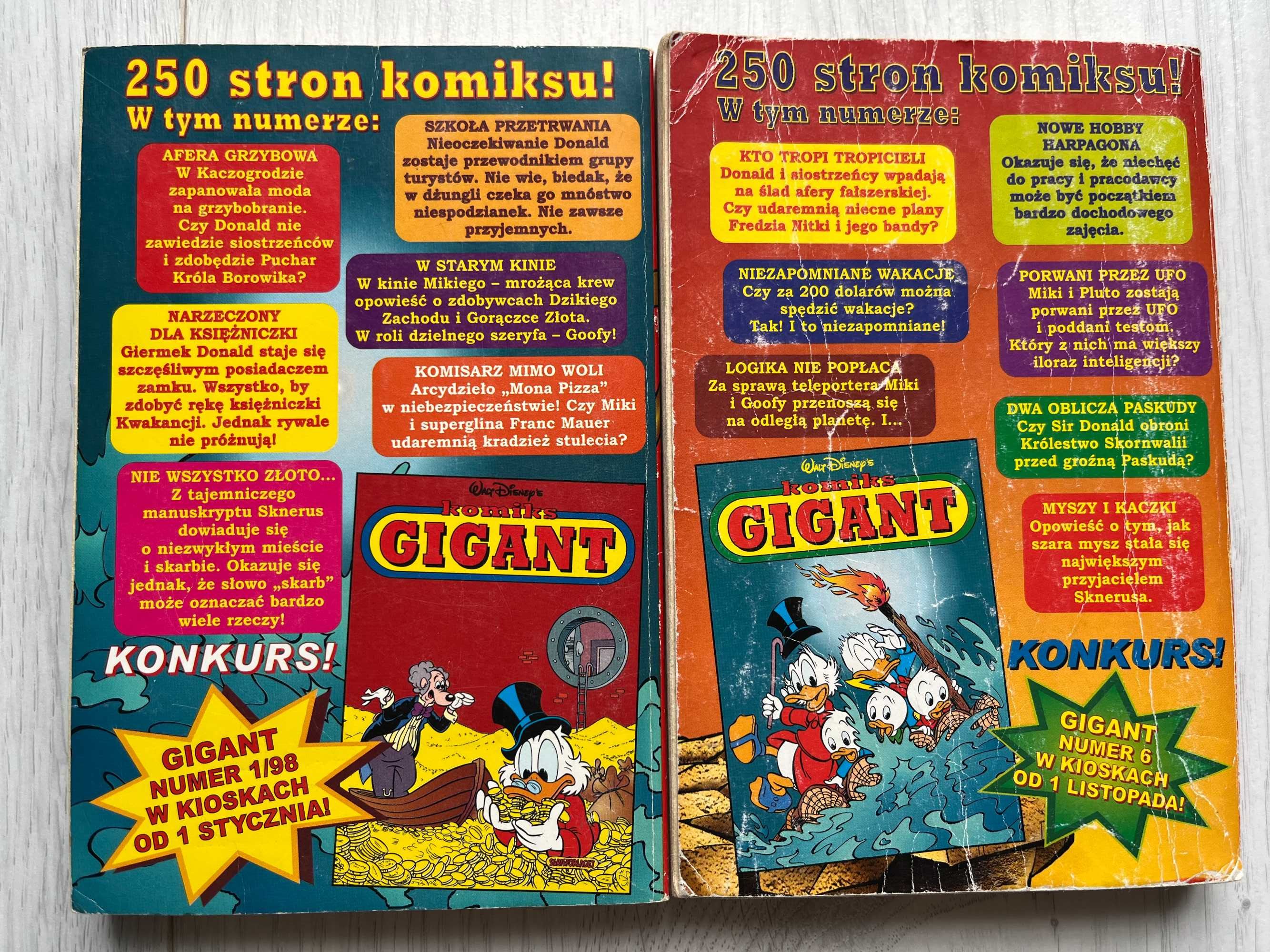 Komiks Gigant rok 1997 numery 2, 4, 5 i 6