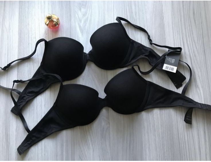 Эсмара! Женский   бюстгальтер черный, белый хлопок, Германия,80 B
