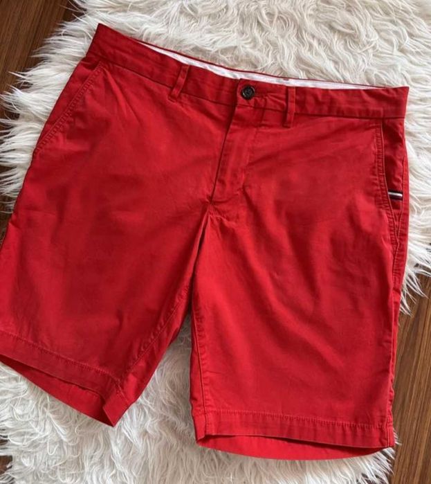 Чоловічі червоні шорти класичні tommy hilfiger 33-34 M-L 48-50