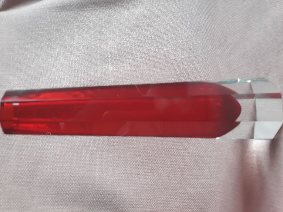 Wazon Murano Sommerso, szkło rubinowe