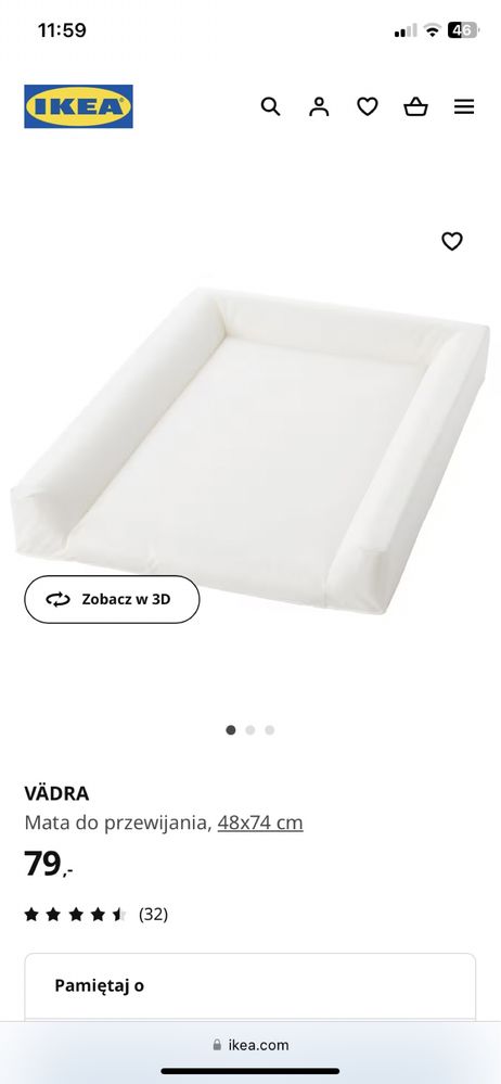 Przewijak Ikea + mata + pokrowiec