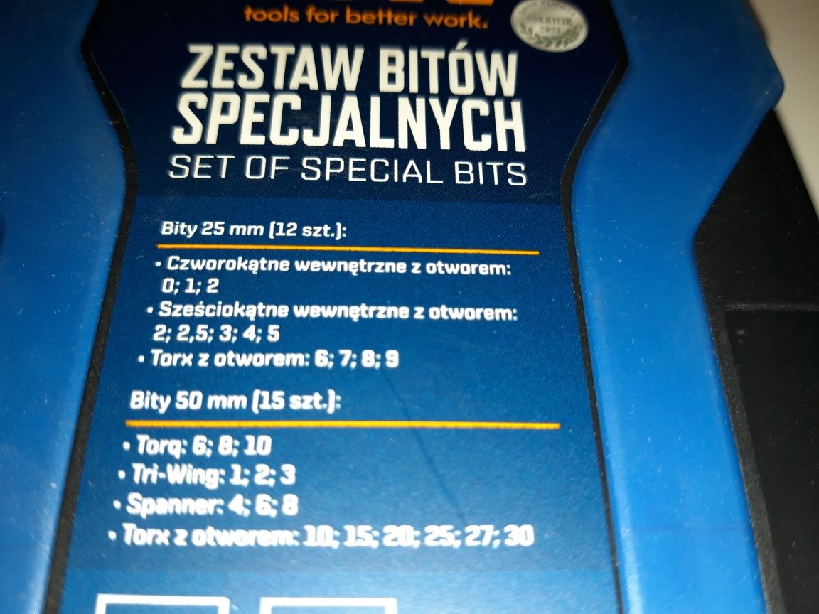 Zestaw bitów specjalistycznych Torx otworem Tri Wing Czworokątne bity