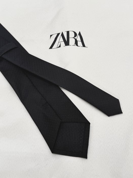 Krawat męski z tkaniny strukturalnej ~ Zara One Size