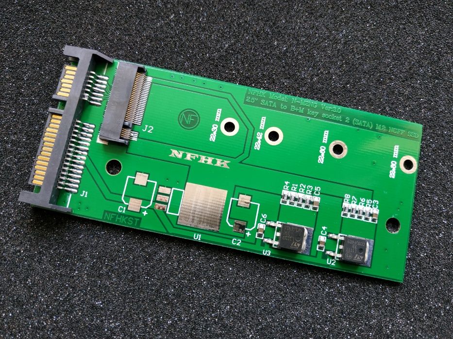 Переходник M.2, адаптер 2.5" SATA B+M key M.2 NGFF SSD (Новый)