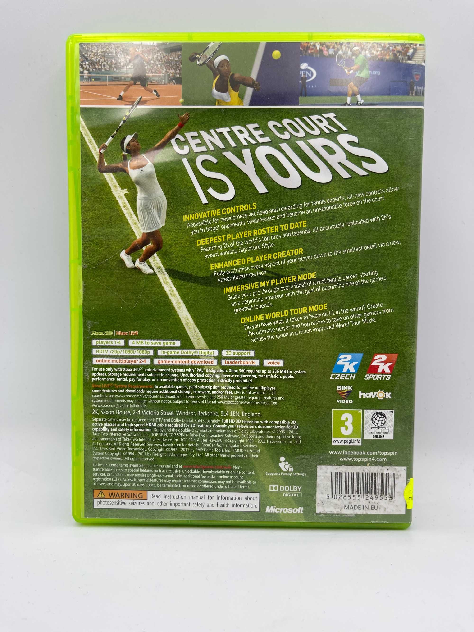 Top Spin 4 Xbox 360