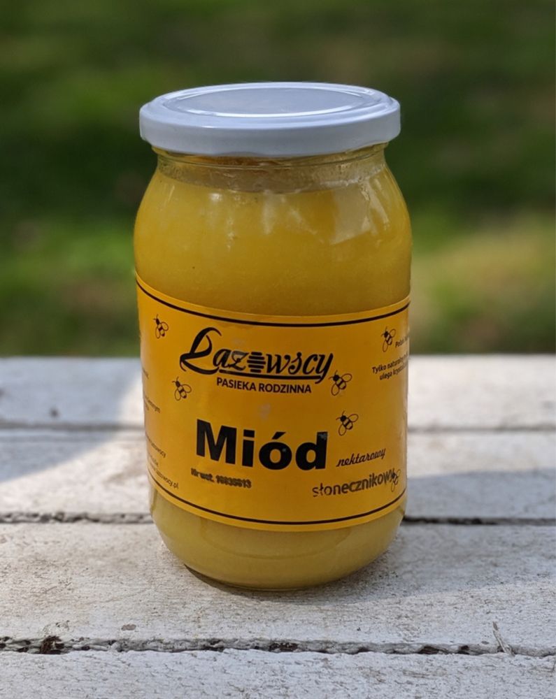 Miód pszczeli 0.9L 1.20kg Pasieka Łazowscy