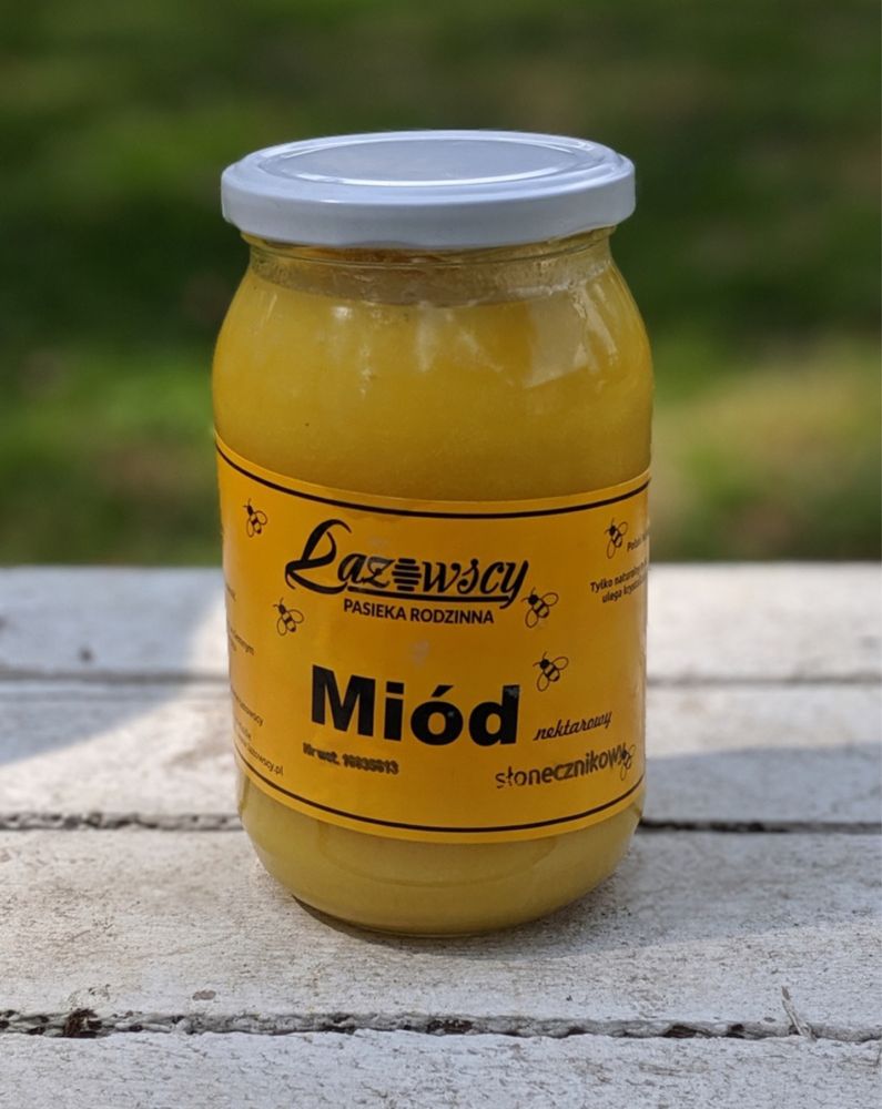 Miód pszczeli 0.9L 1.20kg Pasieka Łazowscy