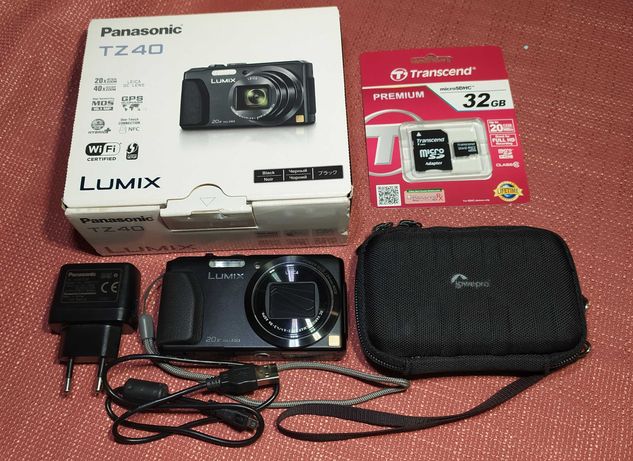 Panasonic Lumix DMC-TZ40 Black + чехол + карта памяти 32Gb