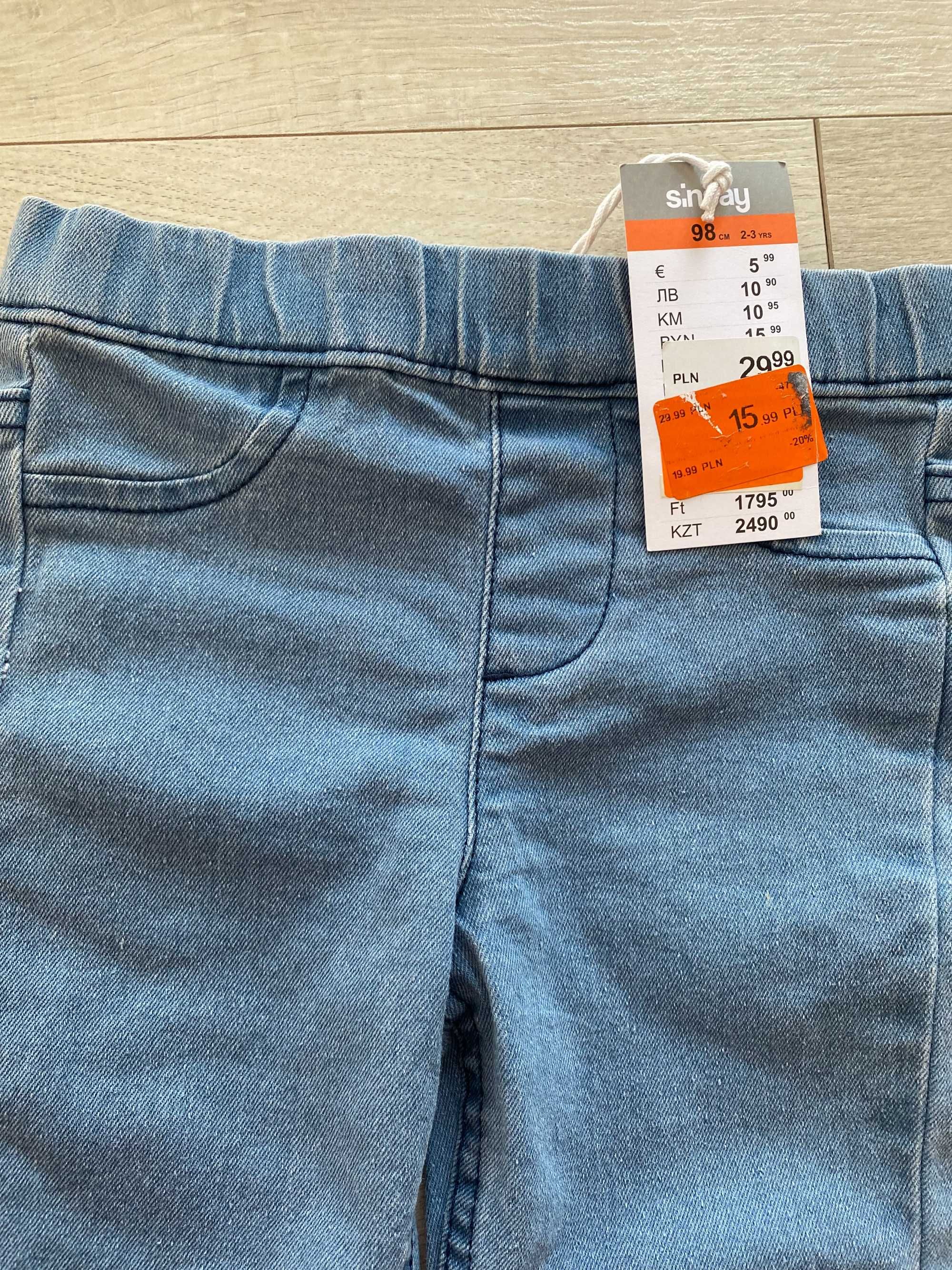 Jeansy Sinsay r.98 nowe