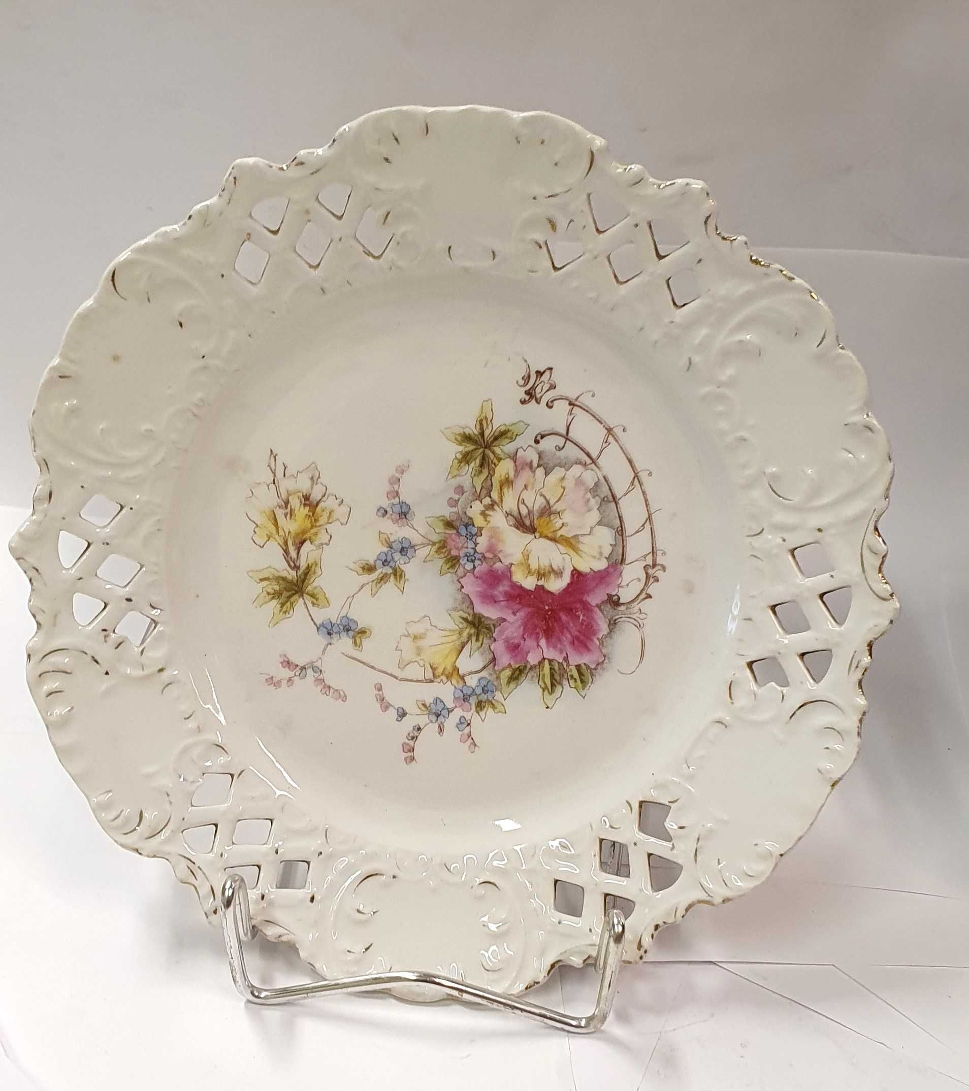 talerz patera półmisek porcelana ażur