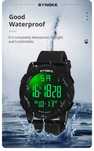 Czarny zegarek elektroniczny Synoke cyfrowy sportowy wodoodporny WR50