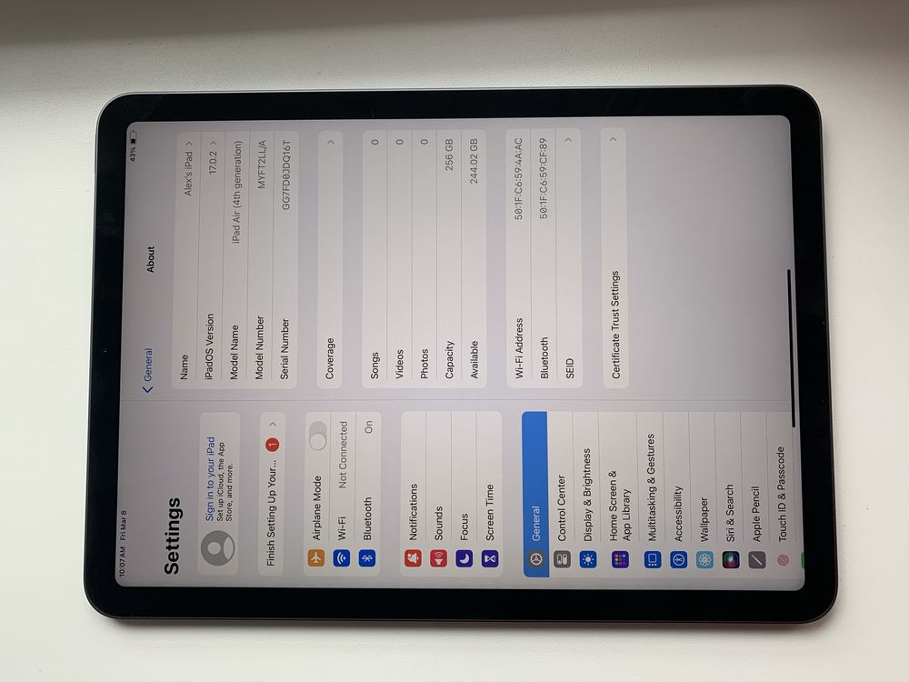 Ipad air 4. 256гб - wifi модель