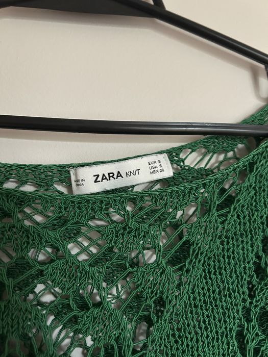 ZARA _ Zielony ażurowy sweter S