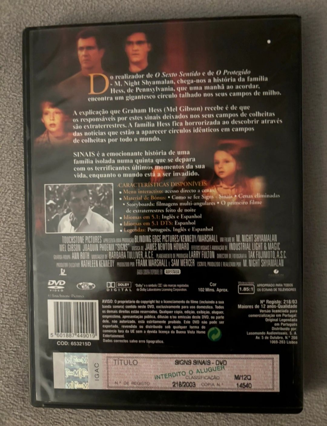 DVD sinais - mel Gibson