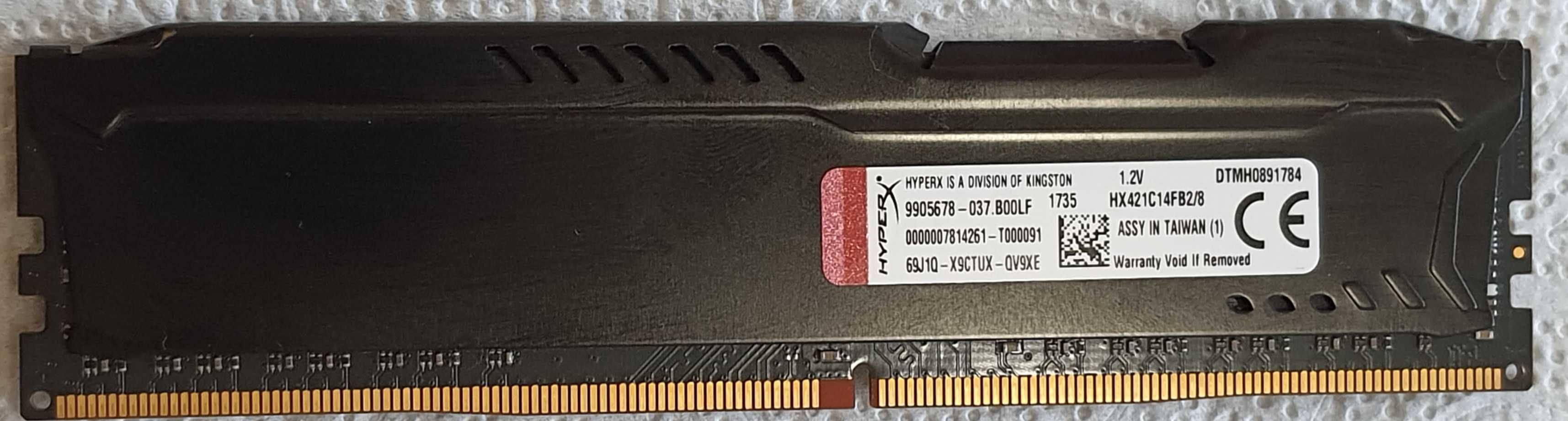 Pamięć RAM HyperX DDR4 8 GB, w super stanie! (2 szt.)