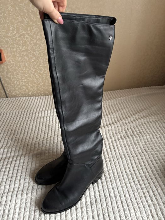 Високі жіночі чоботи/ сапоги натуральна гкіра 38 розмір