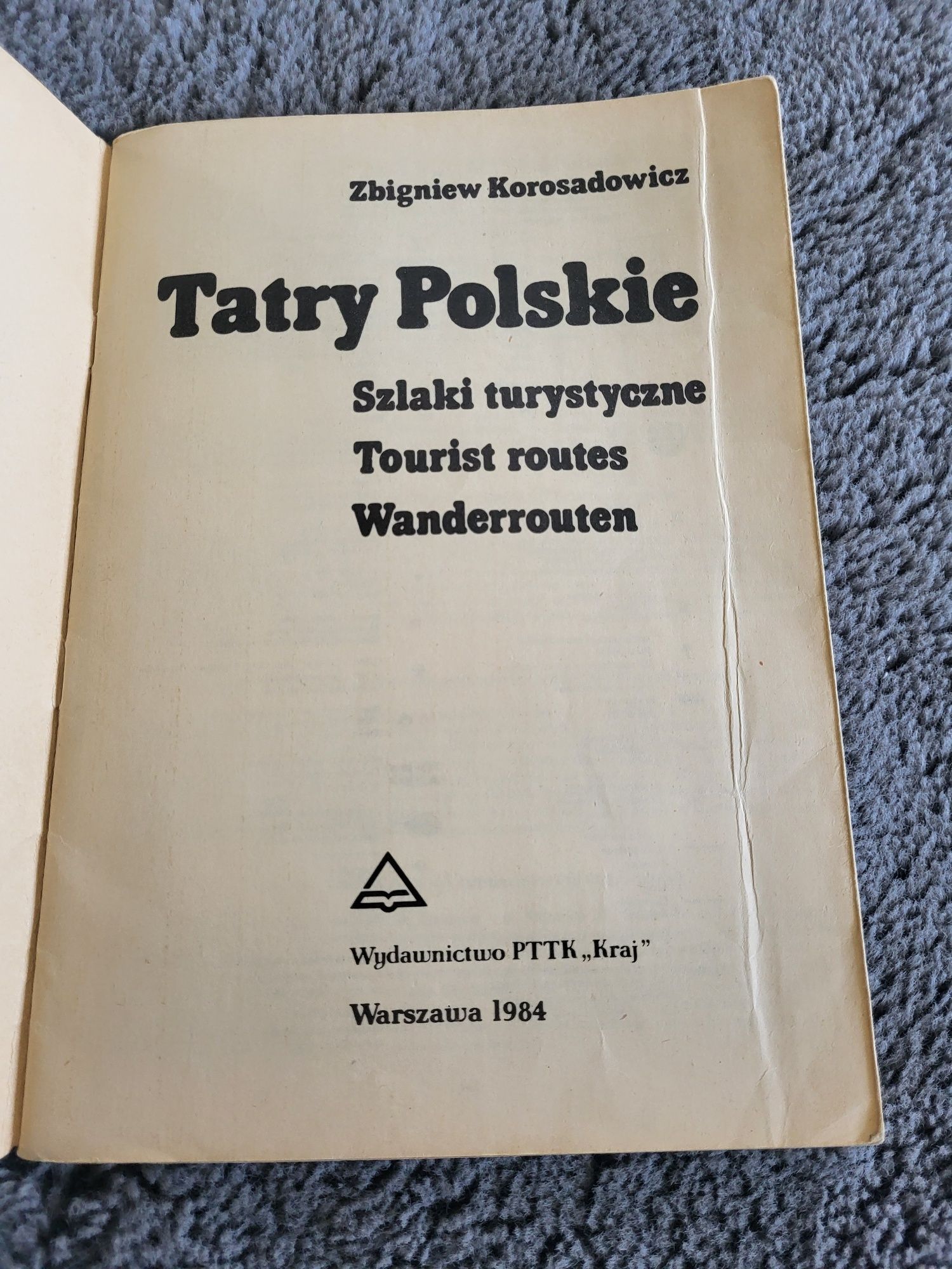 Tatry Polskie Szlaki turystyczne z 1984 roku