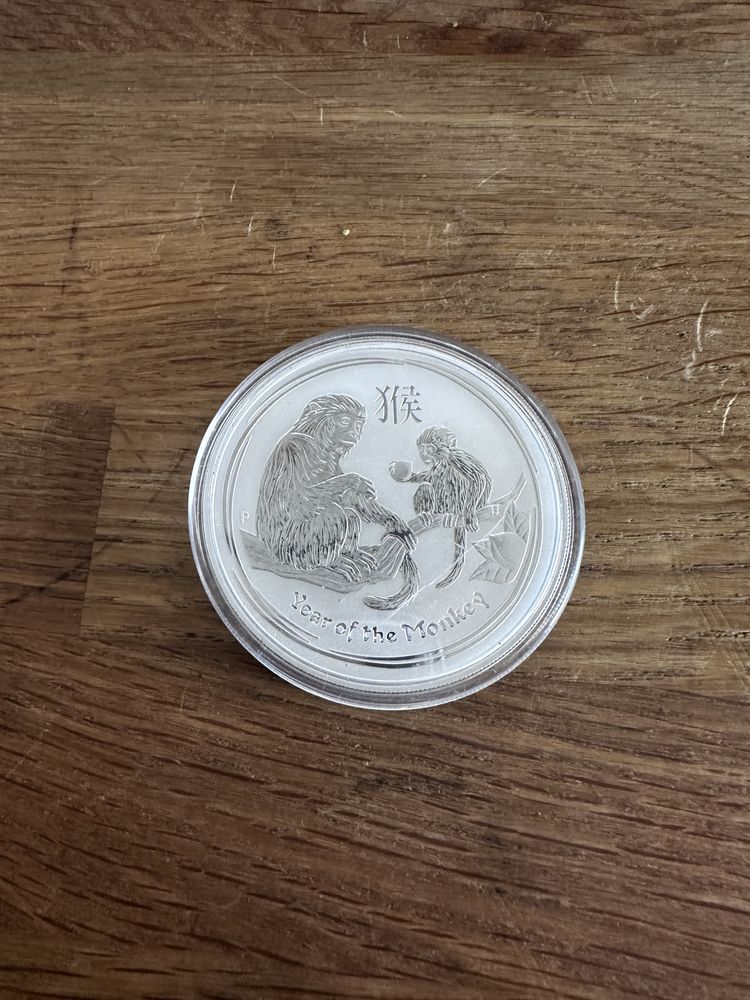 Srebrna moneta Rok małpy 2016 - 62 gram