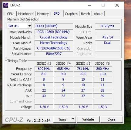 Pamięć Crucial DDR3 8Gb(4.3.25)