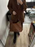 Wloska torebka shopper bag worek na rakie 2 w 1 camel lodka hobo boho