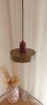 Nowa Szklana lampa sufitowa wisząca butelkowa zieleń  retro vintage
