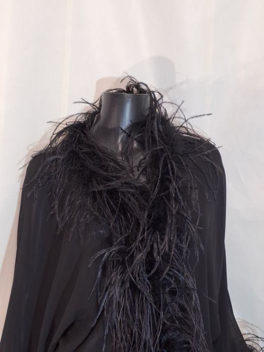 Дизайнерское пеньюар накидка перья боа накидка