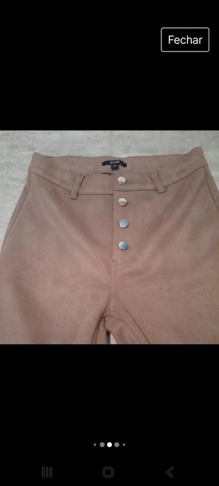 Calças/ Leggins beges tamanho 34 XS Kiabi