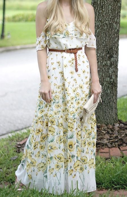 Długa sukienka w kwiaty boho - Zara