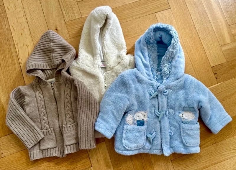 Dziecięca kurtka przejściowa wiosenna 68, sweterek, bezrękawnik