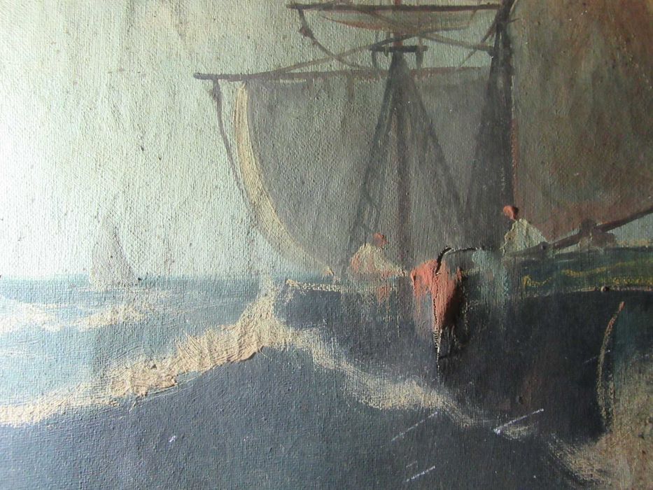 Tela muito antiga assinada a identificar