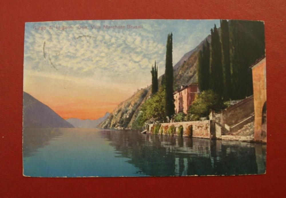 Stare pocztówki Alte Postkarten: Lago di Lugano, Rigi, Trieste