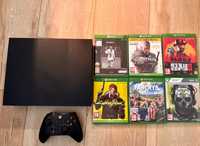 Xbox One X 1TB malo użytkowany + 8 gier i pudełko