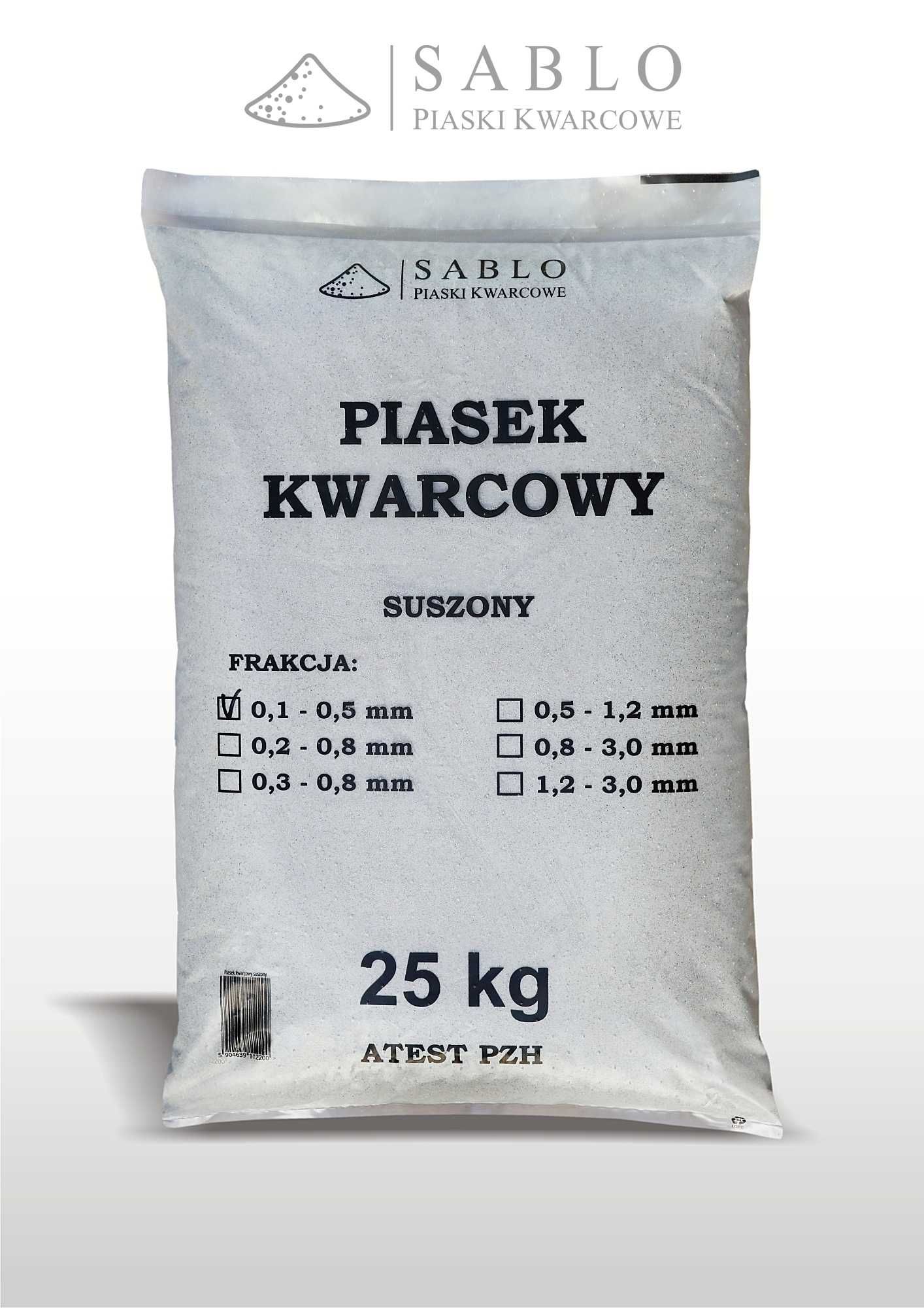Piasek kwarcowy do piaskowania 0,1 - 0,5 mm Hydropiaskowanie 1000 KG
