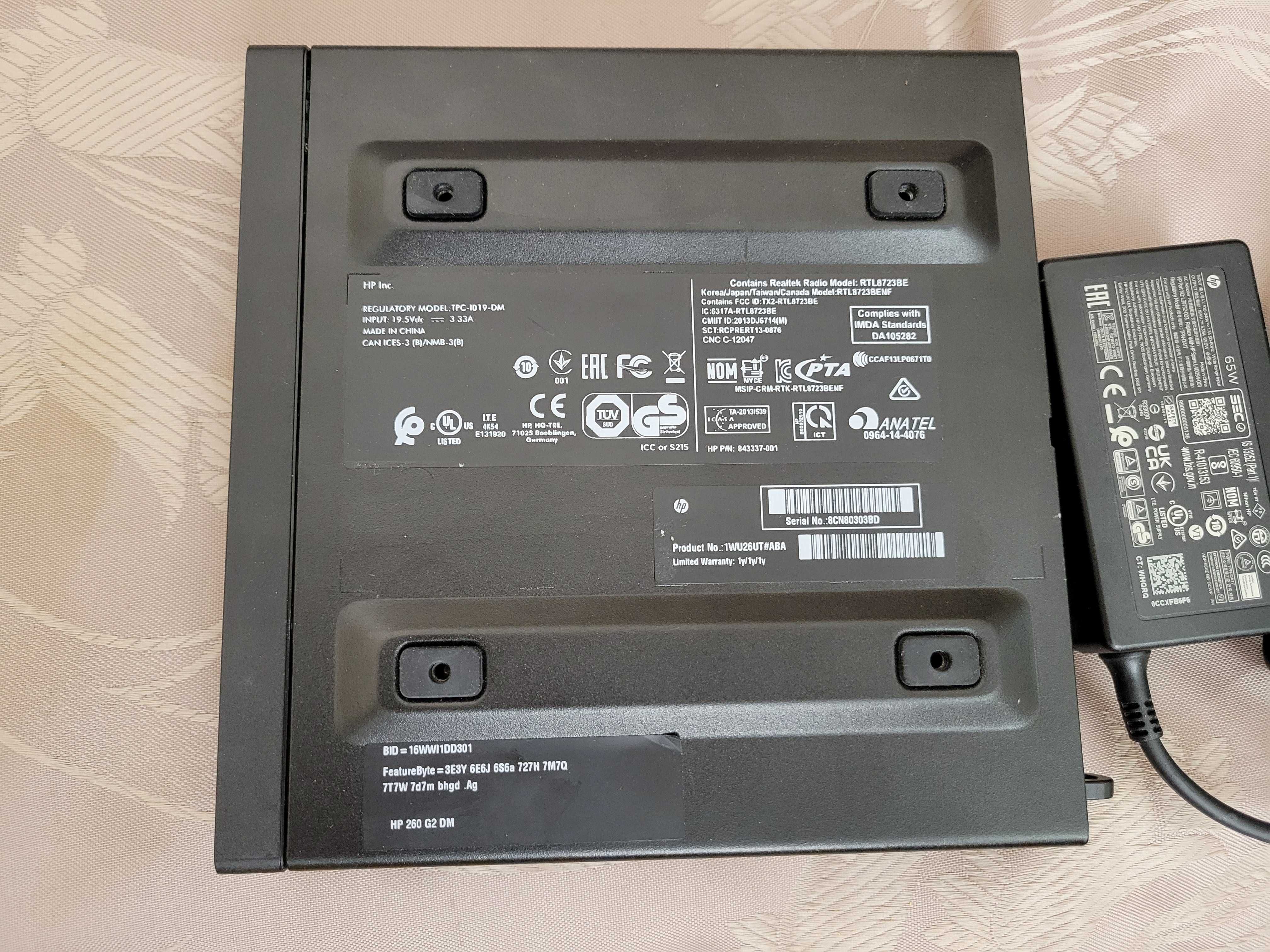 Неттоп мини HP 260 G2 i3-6100U 8Gb DDR4 компьютер