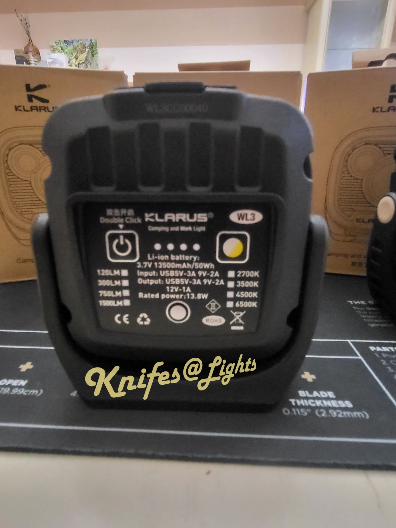 Klarus WL3, потужний кемпінговий COB ліхтар, 1500 lumens, новинка.