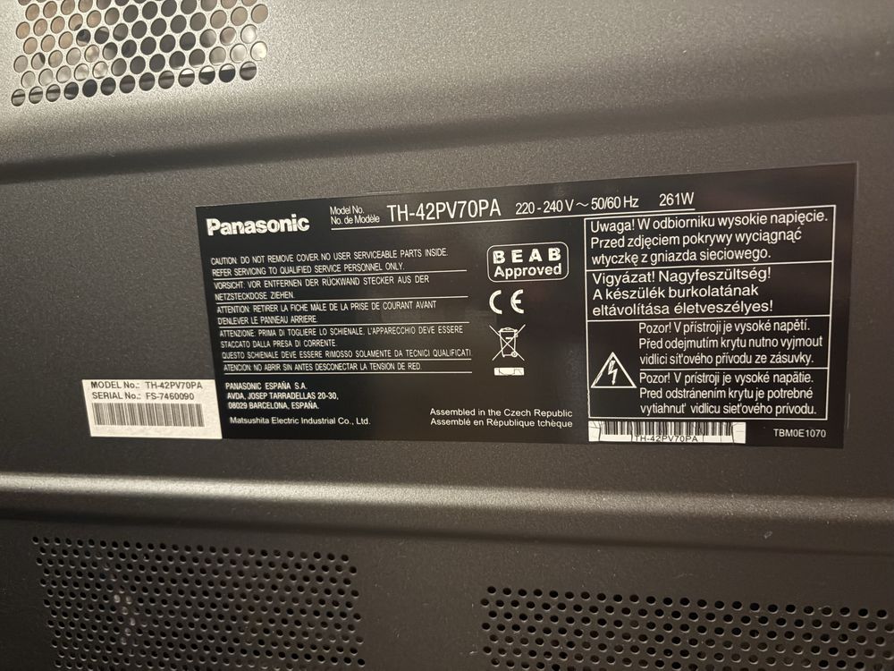 Panasonic TV 42 cale - plasma TV