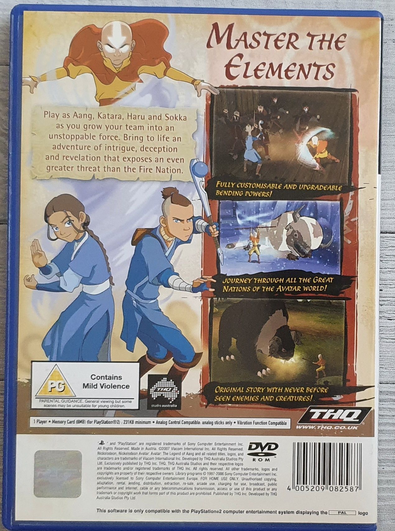 "Avatar Legend of Aang" PlayStation 2 wersja angielska