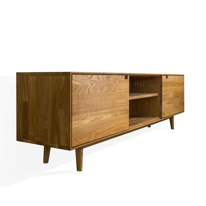 Lita dębowa szafka RTV Victoris 180 cm x 53,5 cm x 39 cm dąb olejowany