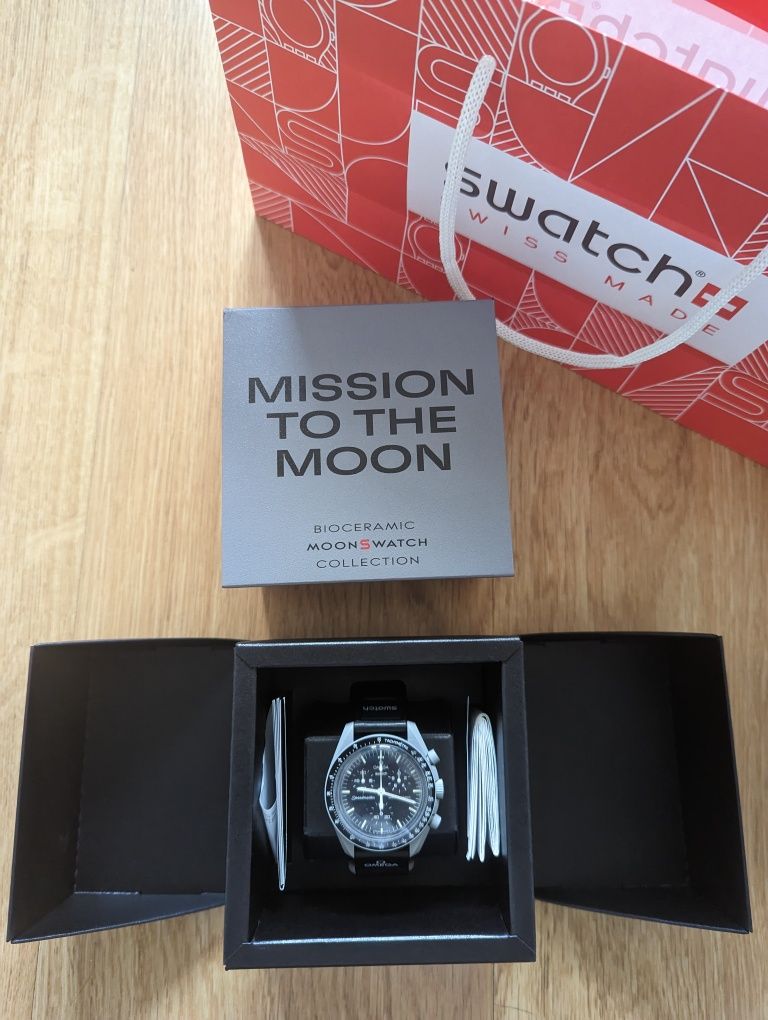 Swatch Mission to the moon Bioceramic X Omega Moonswatch zegarek