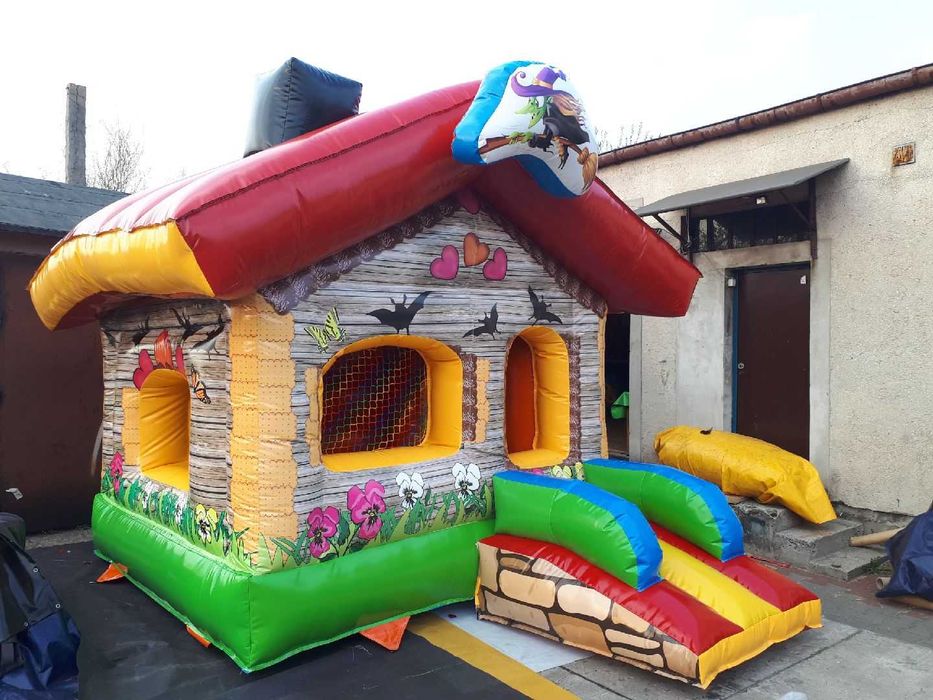 dmuchany zamek plac zabaw łódki sztuczna krowa eurobungee wata cukrowa