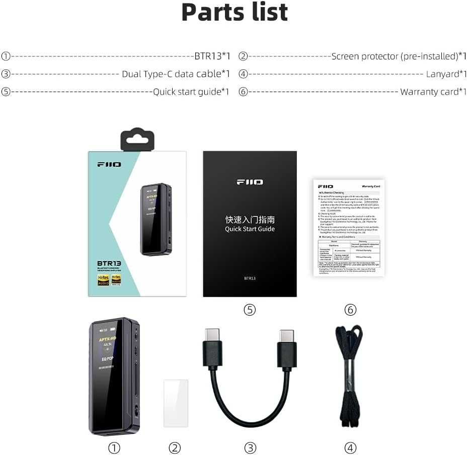 ⇒ FiiO BTR13 (Black) - Bluetooth DAC ЦАП с усилителем для наушников