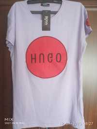 T-shirt damski ,Lila z napisem Hugo 2xl