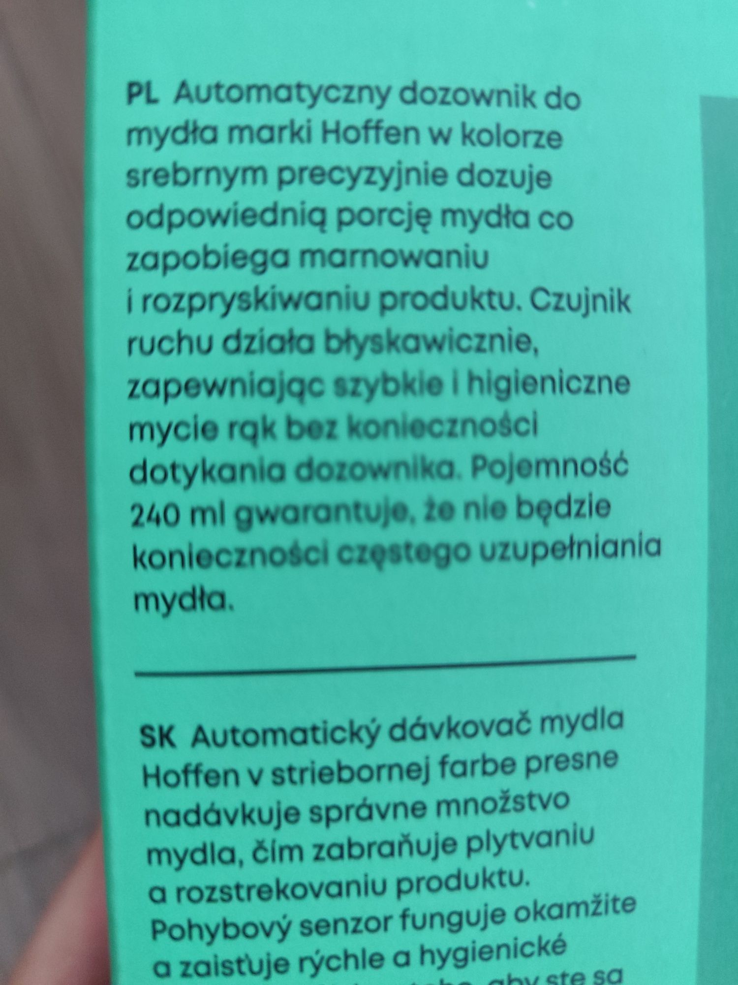 Dozownik na mydło automatyczny