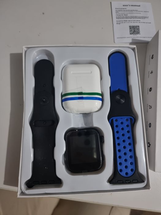 Zestaw smartwatch i sluchawki bezprzewodowe