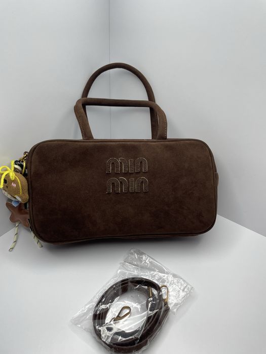РОЗПРОДАЖ ‼️Сумка Miu miu міу люксової якості шоколадного кольору