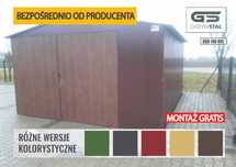 Garaż blaszany BRĄZOWY - Magazyn Wiata - Hala Stalowa – GRZYWSTAL